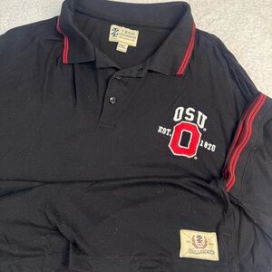 Vintage Ohio State University Polo Shirt Black XXL Izod